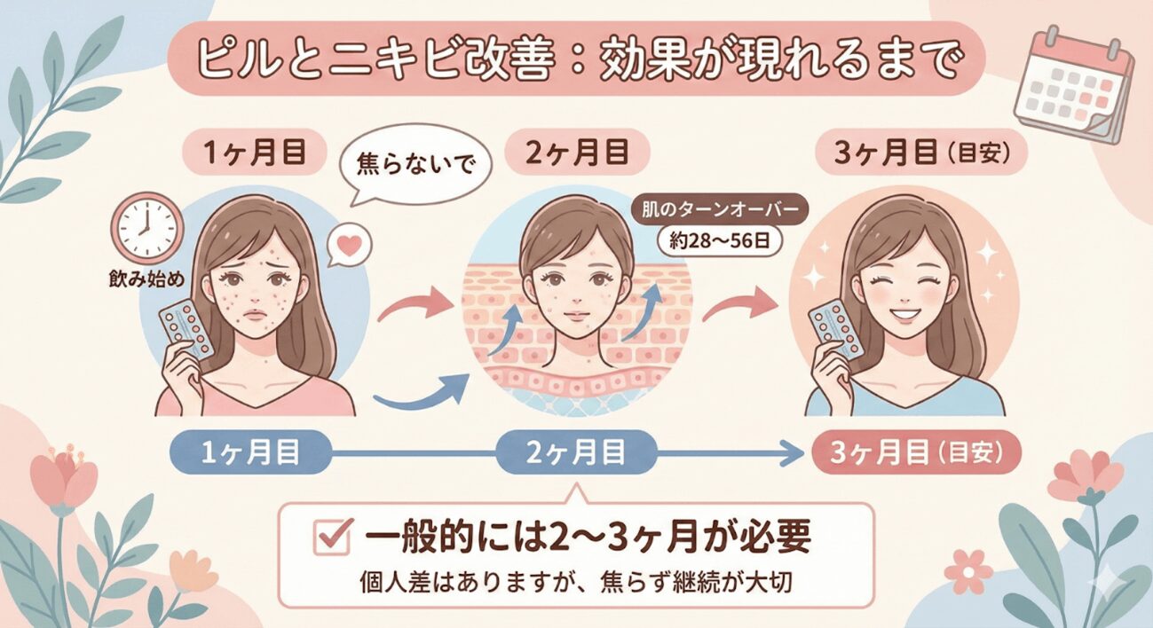 ピルとニキビ改善
