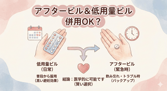 アフターピルと低用量ピルの併用
