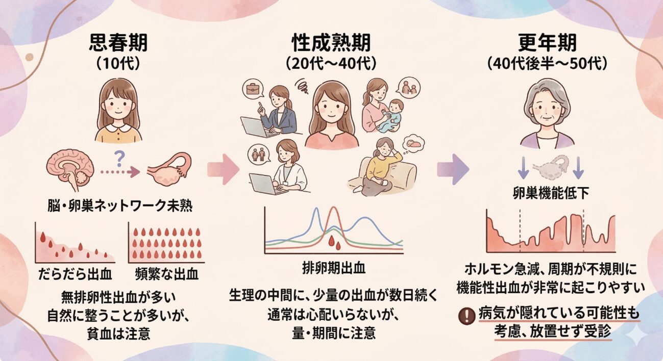 年代別に見る機能性出血の特徴