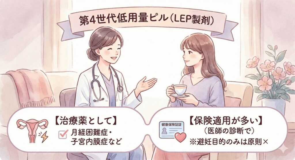 第4世代は「治療用」の低用量ピル