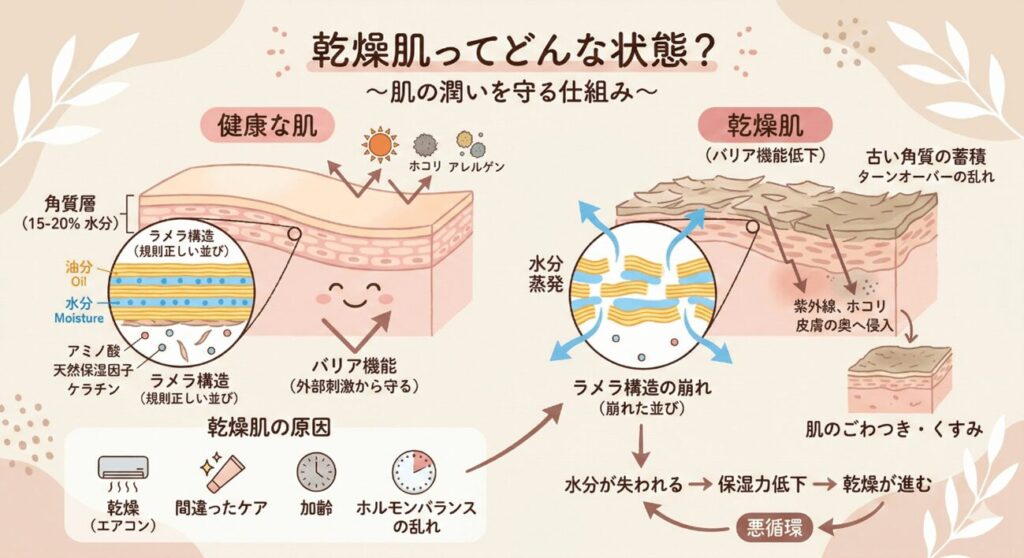 乾燥肌ってどんな状態？