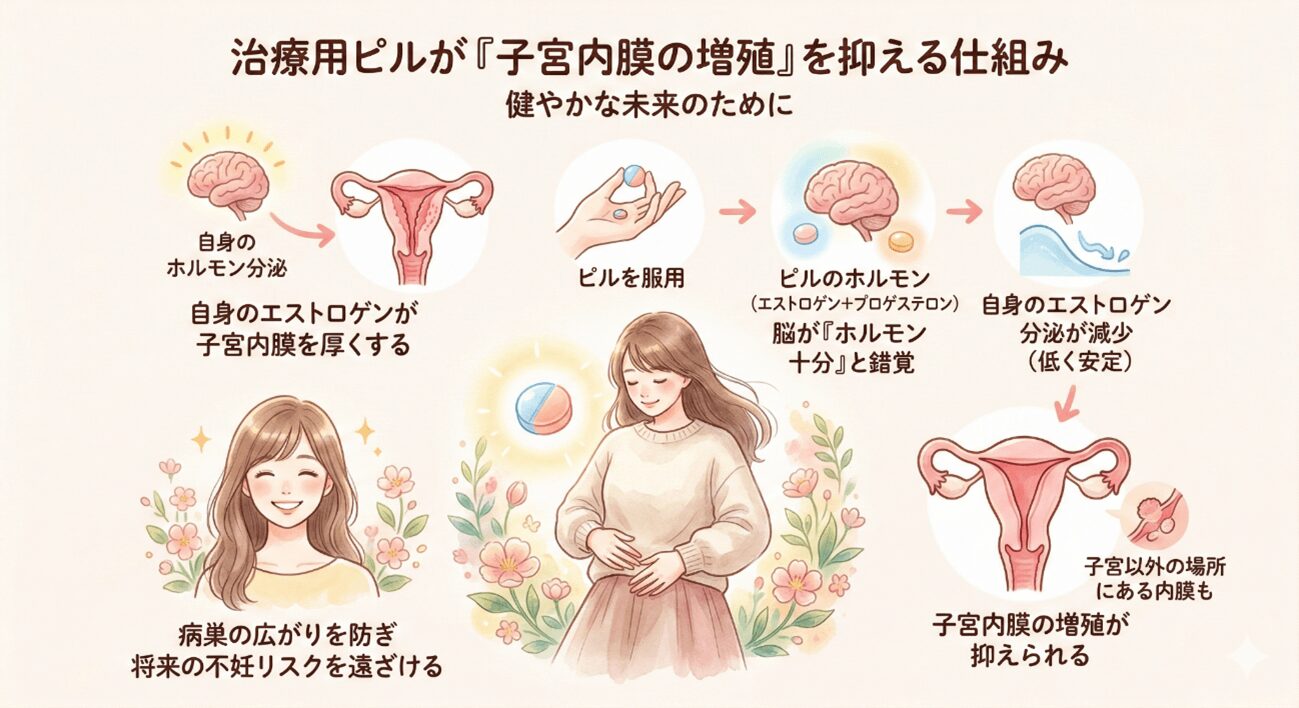 子宮内膜の異常な増殖を抑える効果が期待できるから