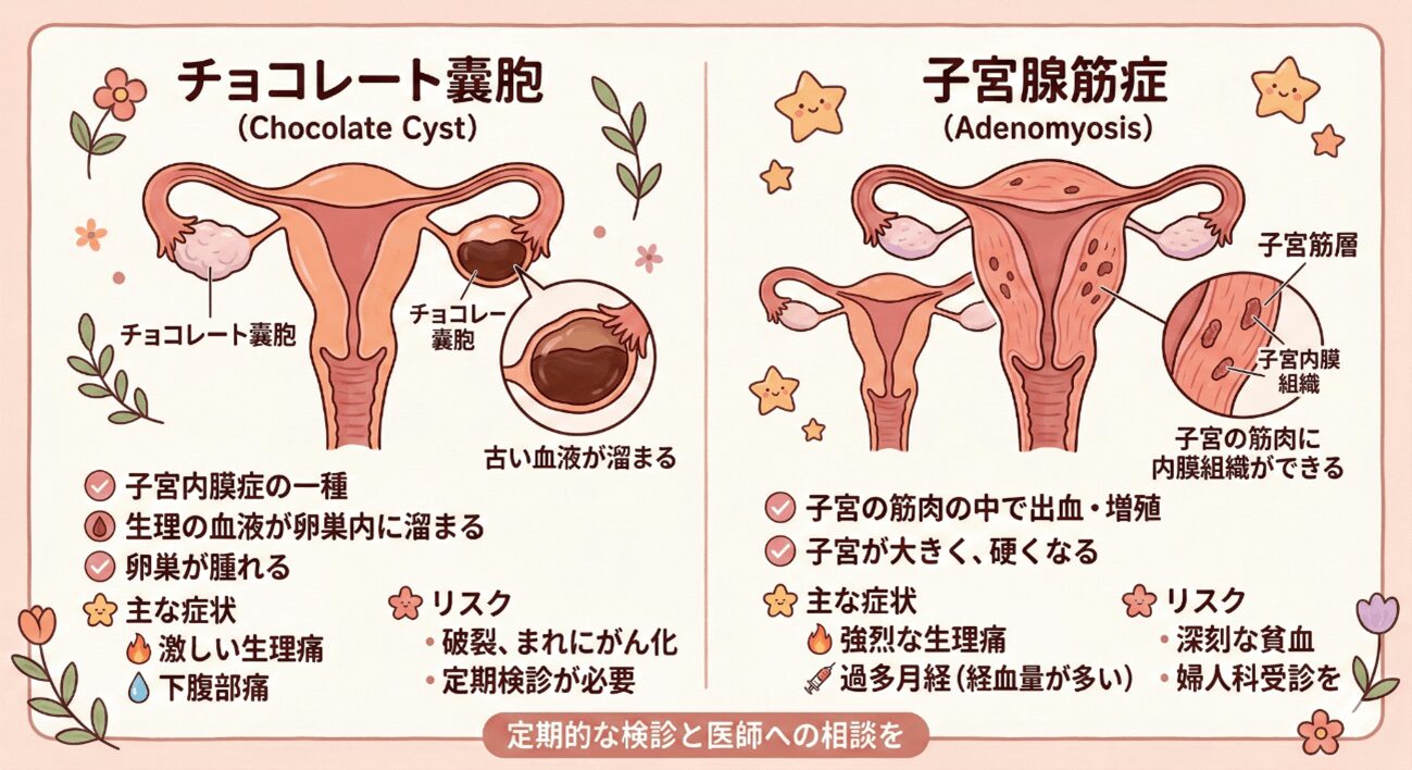 子宮内膜症と似た病気との違い