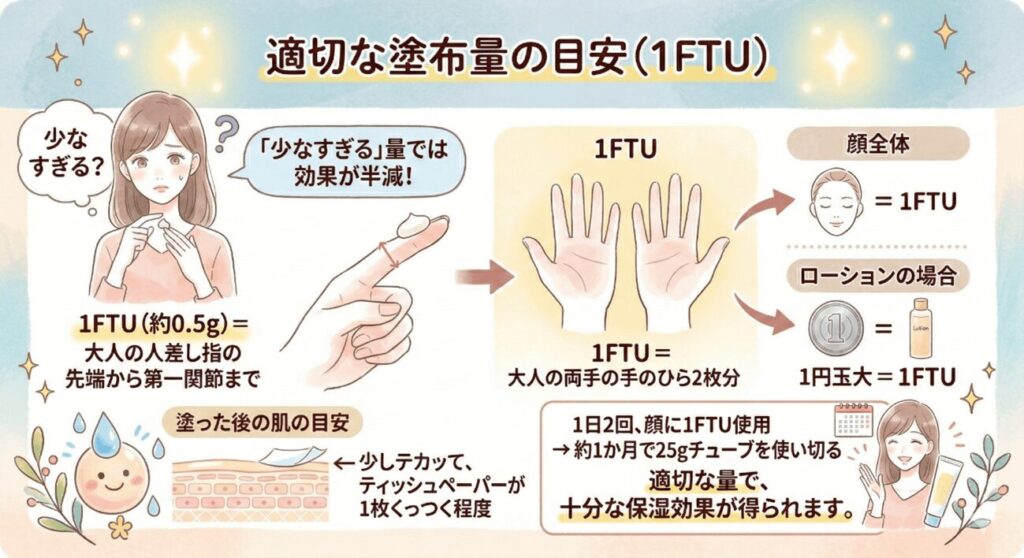 正しい塗布量（1FTUの目安）