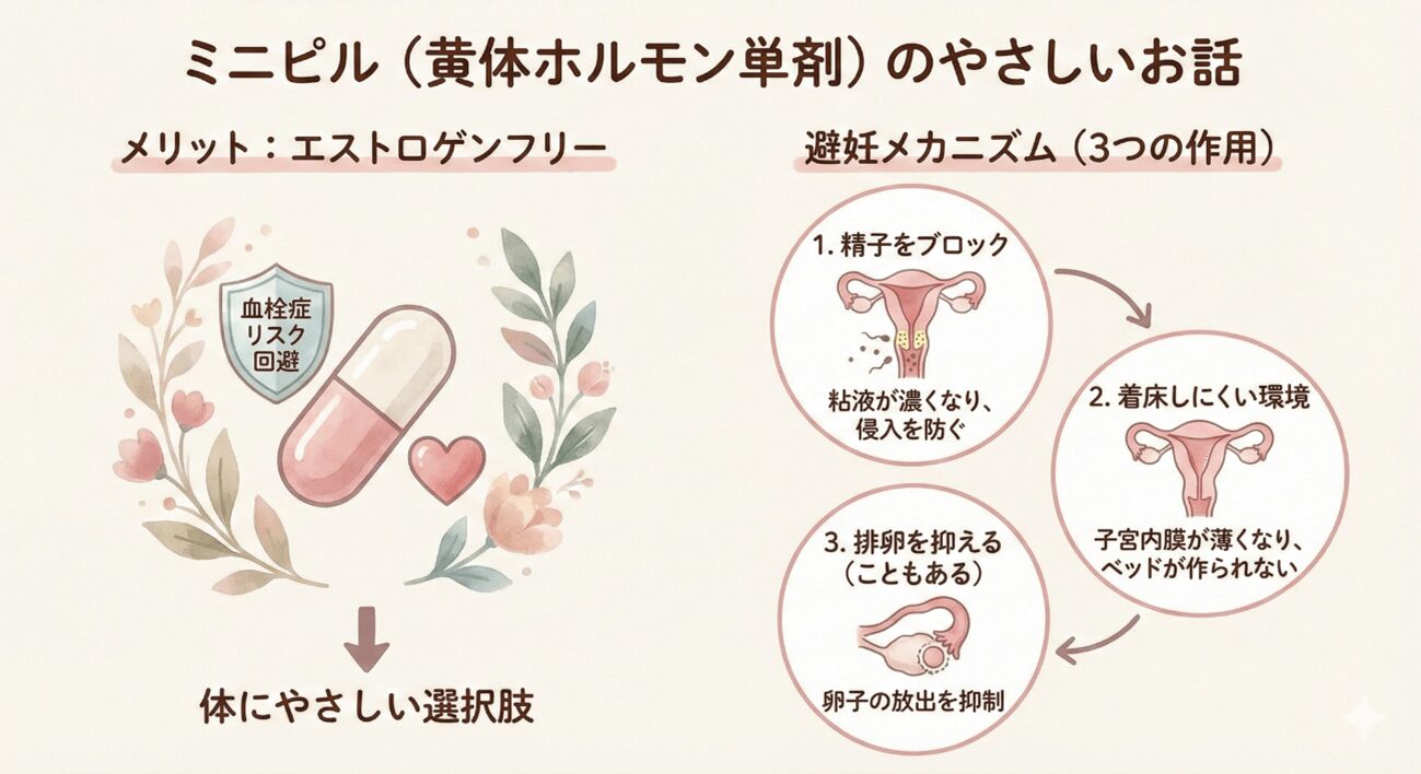 ミニピルの避妊メカニズム