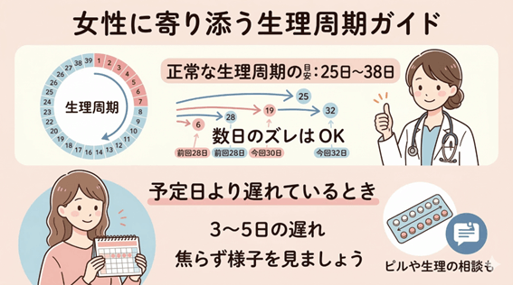 生理が遅れるって何日から？正常な基準