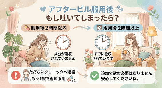 副作用で吐いてしまった場合の対処法