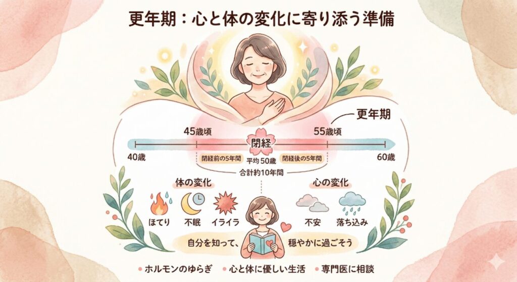 更年期とは？心と体の変化を知って準備をしよう