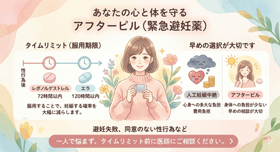 あなたの心と体を守るアフターピル