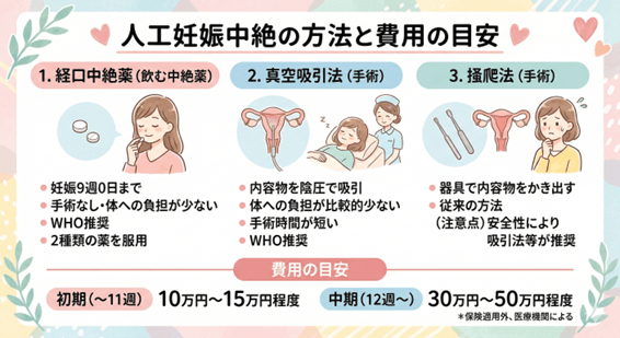 人工妊娠中絶の方法と費用