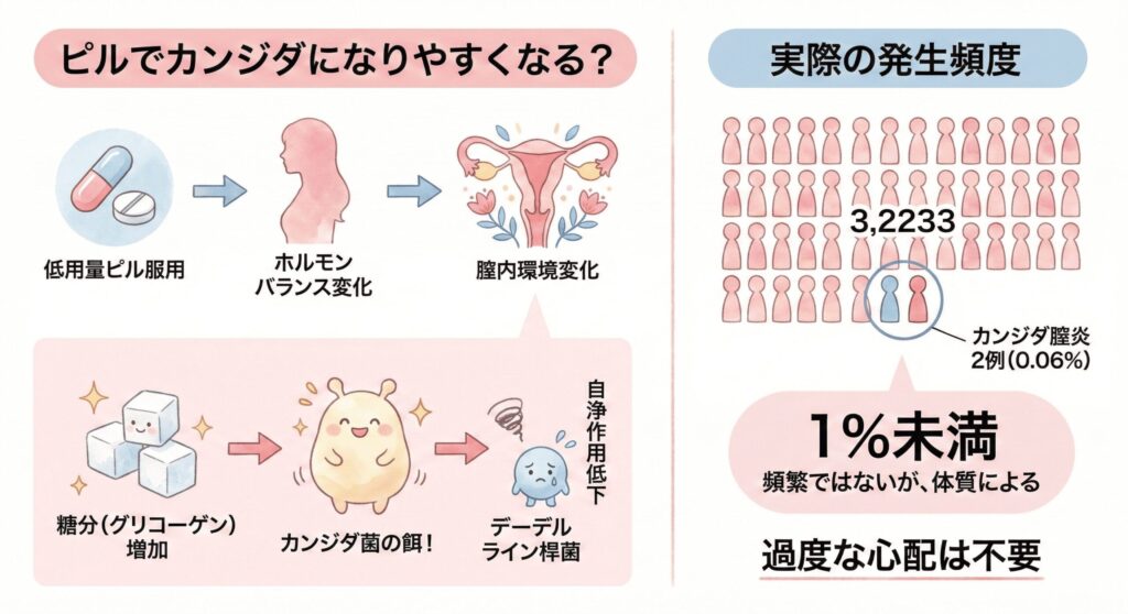 なぜ低用量ピルでカンジダになりやすくなるの？