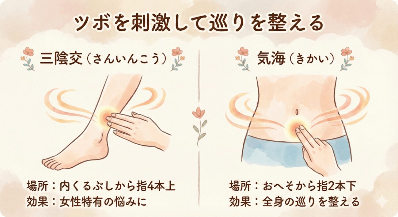 ツボを刺激して巡りを整える