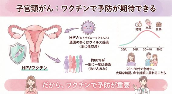 子宮頸がんはワクチンで「予防が期待できる」がん