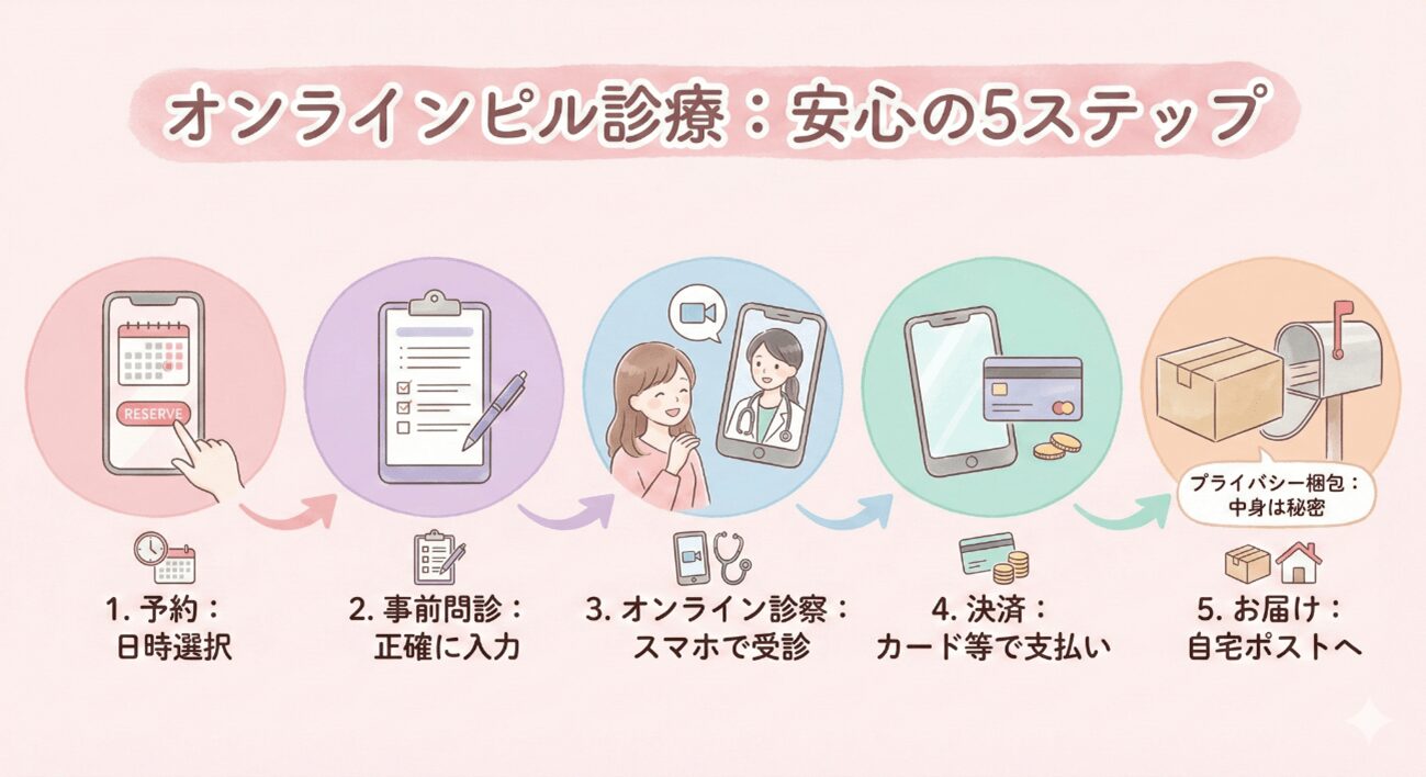 オンライン診療を受ける流れ