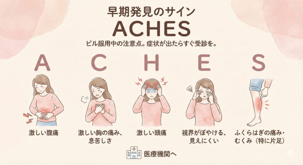 早期発見のサイン「ACHES」