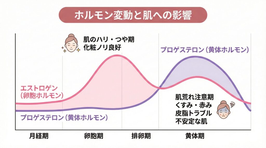 ホルモン変動と肌への影響