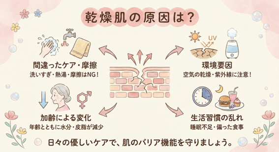 乾燥肌の原因は？