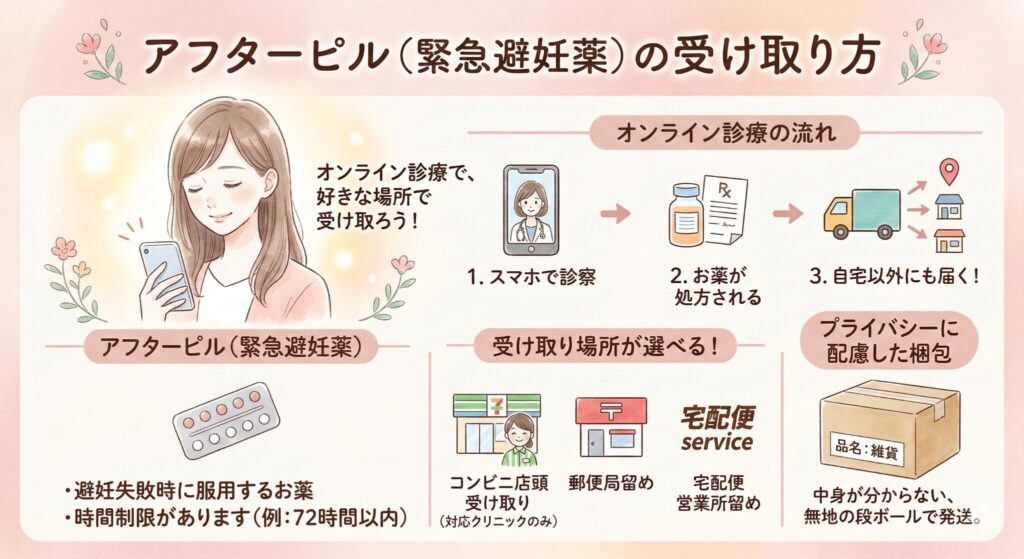 アフターピル(緊急避妊薬)の受け取り方