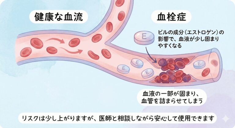 低用量ピルの血栓症リスクとは?初期症状や予防法を解説【産婦人科医監修】|マイピル