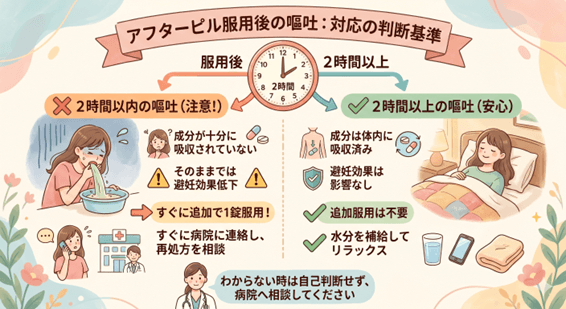アフターピル服用後の嘔吐