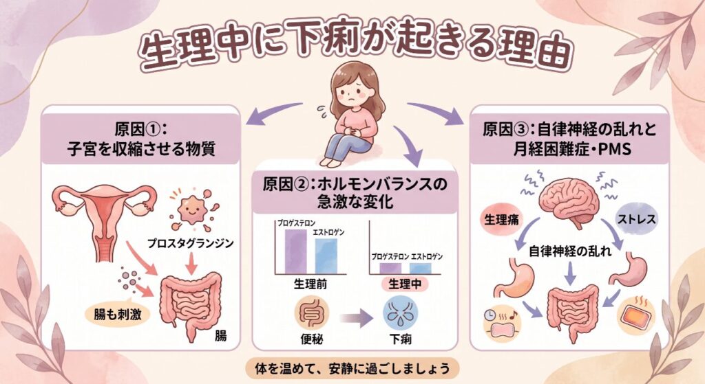 生理中に下痢が起こる理由