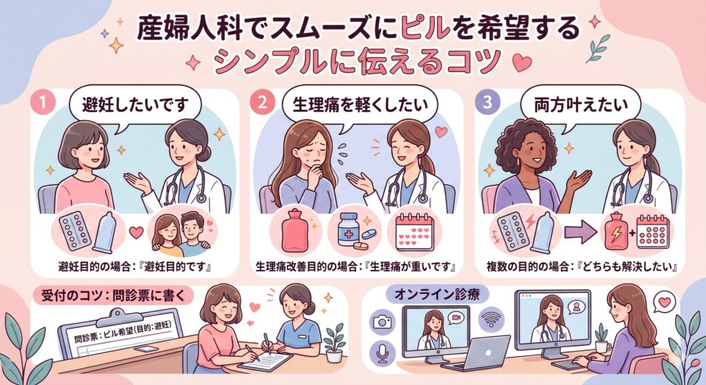 産婦人科でスムーズにピルを希望する