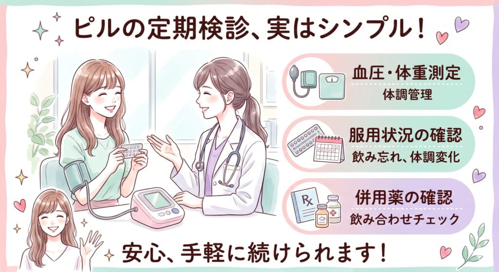 ピルの定期健診、実はシンプル!