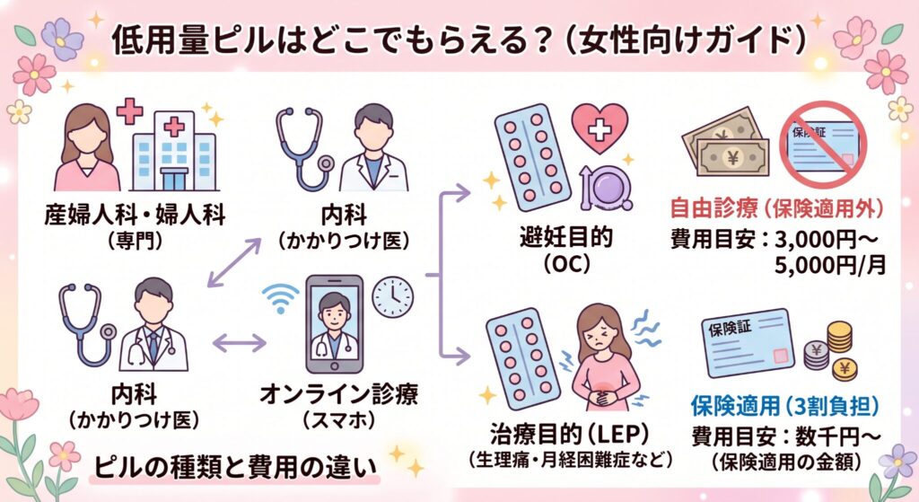 低用量ピルはどこでもらえる？（女性向けガイド）