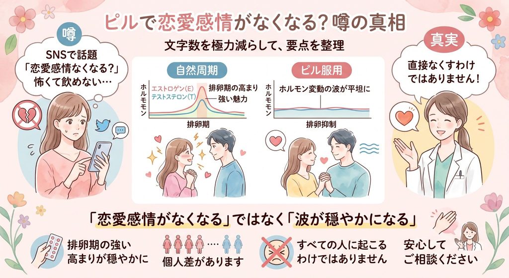 ピルで恋愛感情がなくなる？噂の真相