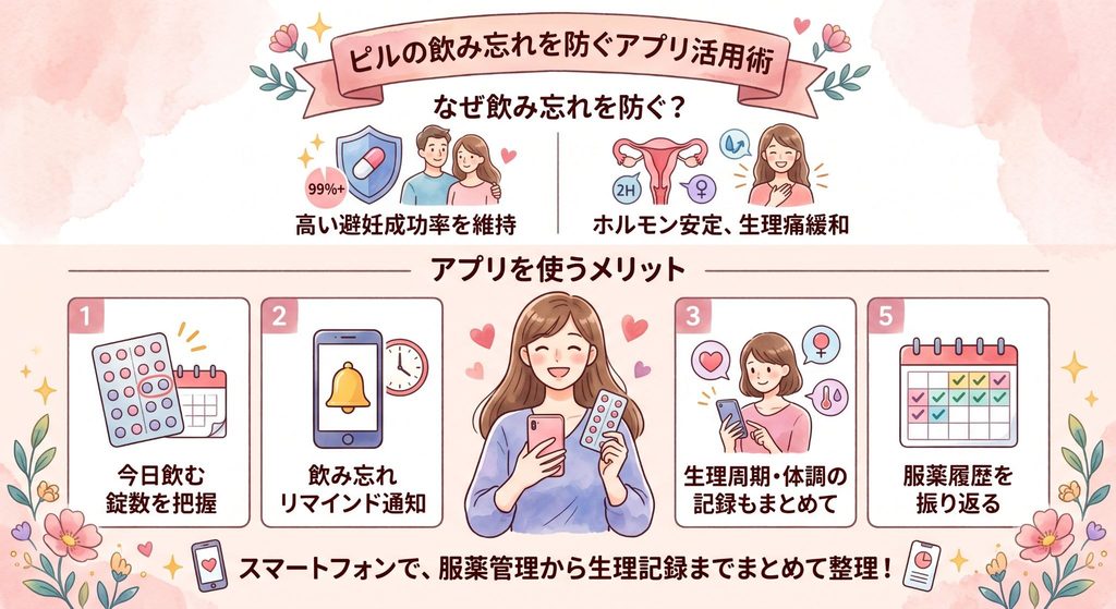 ピルの飲み忘れを防ぐアプリ活用術