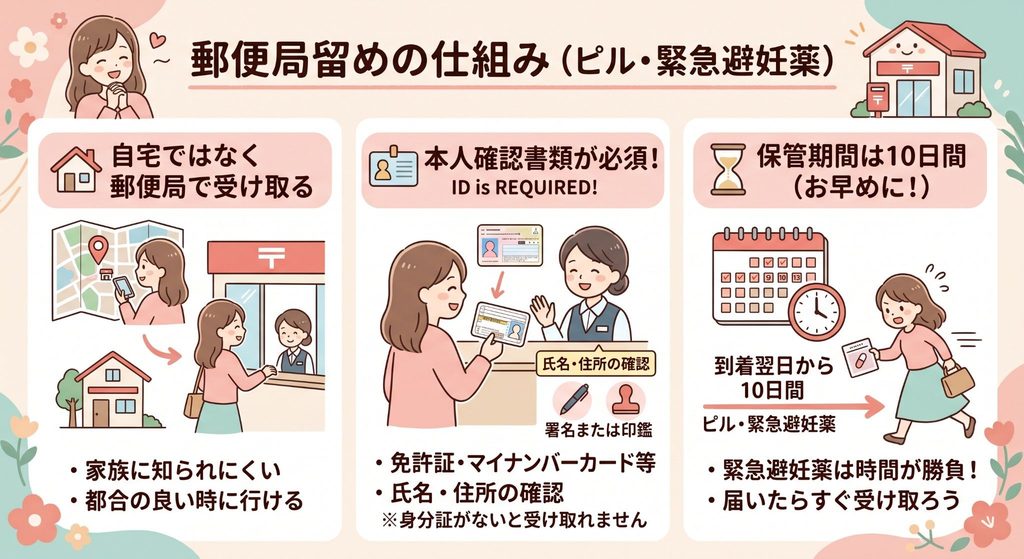 郵便局留めの仕組み(ピル・緊急避妊薬)