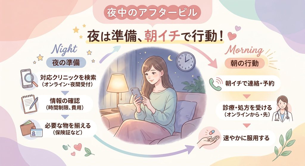 夜中のアフターピル