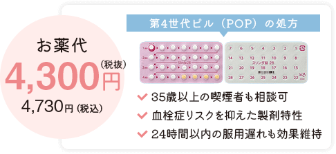 お薬代 4,300円（税抜）4,730円（税込）