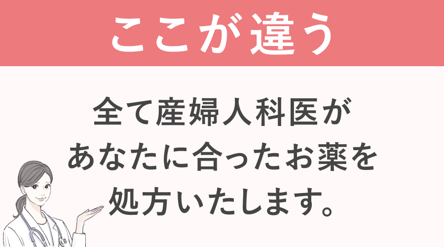 産婦人科医があなたに合ったお薬を処方致します
