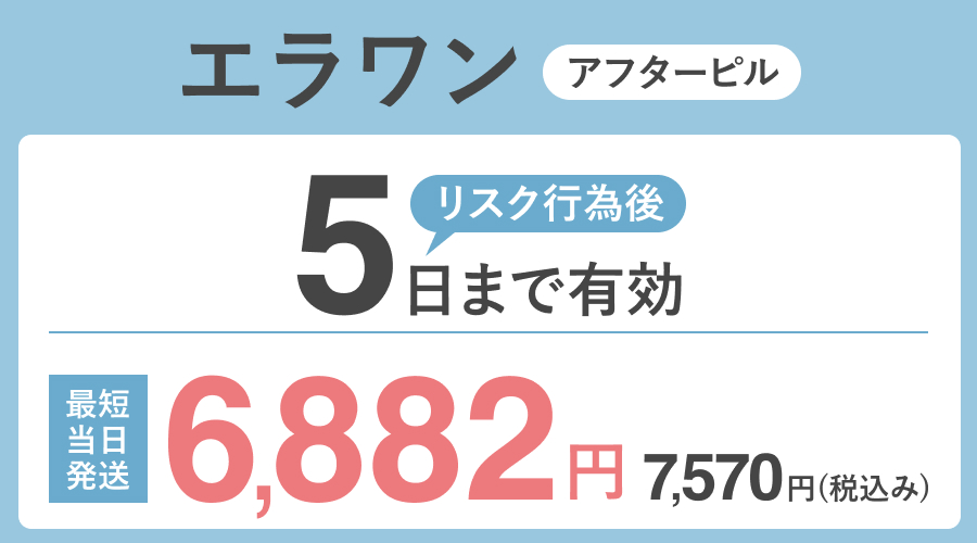 リスク行為後5日まで有効